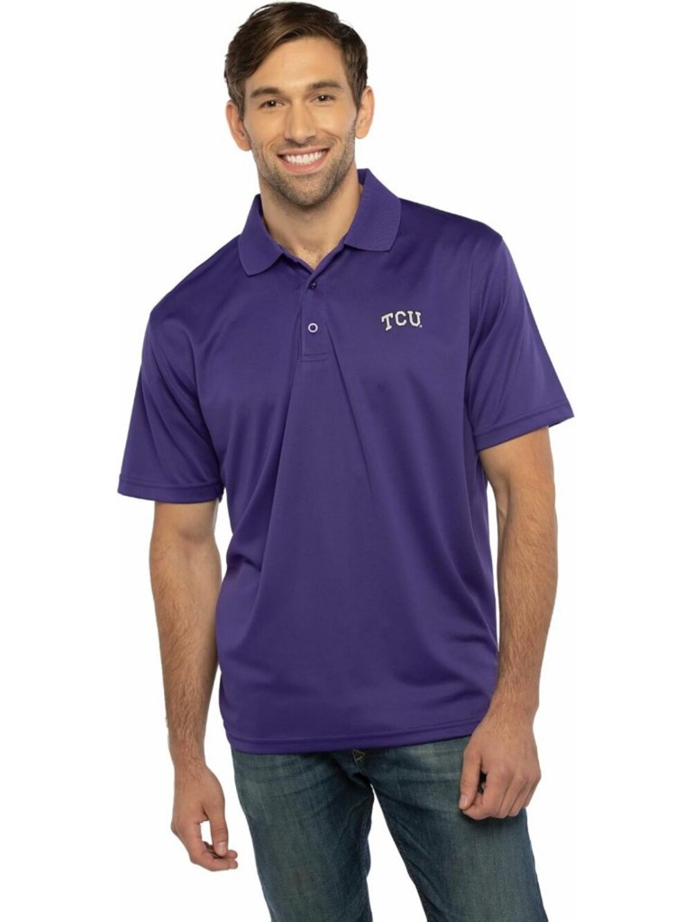 Men's Collegiate Moisture-Wicking Team Color Polo Shirt - Premium Comfort
